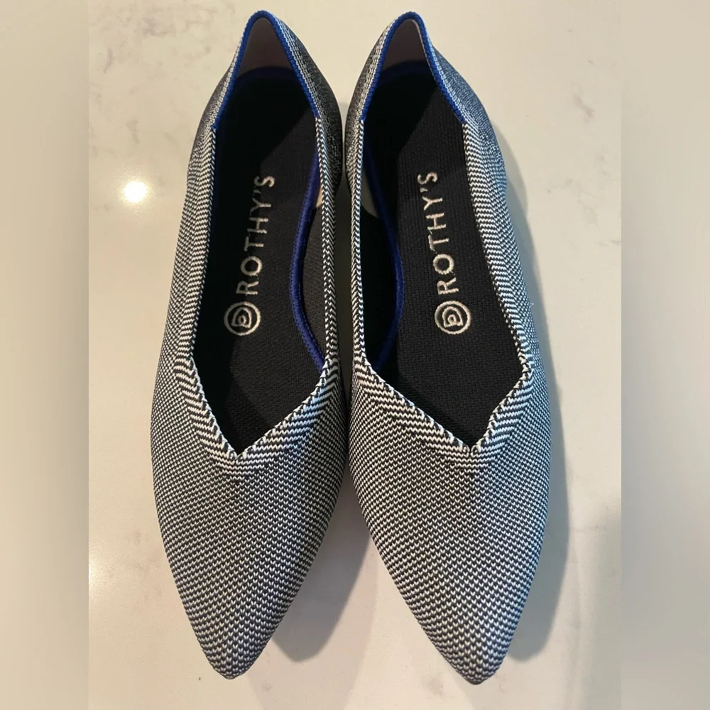 Rothy’s The Point Pebble Grey Flat , Sz 8 - Picture 12 of 13